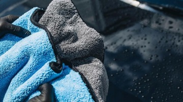 Толстое автомобильное полотенце из микрофибры БОЛЬШОЕ для сушки автомобильной краски K2 Flossy