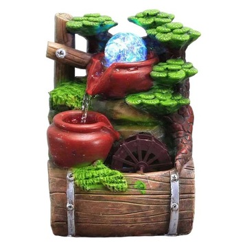 Mini Rockery Tabletop Fontanna Wodospad w / LED