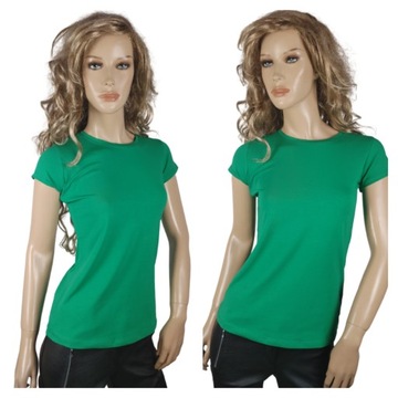 KOLORY Gładka Bluzka T-shirt PREMIUM miła bawełna POLSKA marka LaTynka 8003