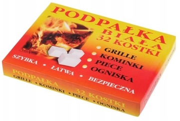 Podpałka do Grilla i Kominka biała 32 kostki