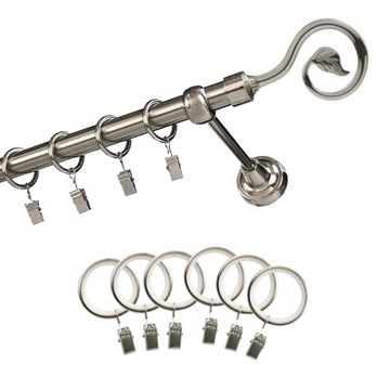 Karnisz metalowy pojedynczy inox średnica 19 mm