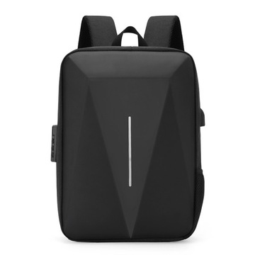 Plecak Biznesowy Antykradzieżowy Ze Skorupą Na Laptopa Pojemny Czarny