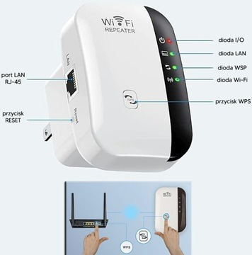 УСИЛИТЕЛЬ СИГНАЛА Wi-Fi МОЩНЫЙ повторитель 300 Мбит/с