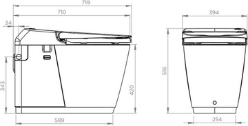 КОМПАКТНЫЙ УНИТАЗ SFA SANISMART С ШЛИФЧАТКОЙ