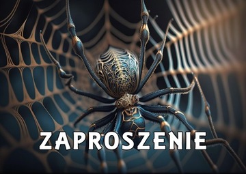 Zaproszenia na urodziny dla dzieci urodzinowe pająk spider
