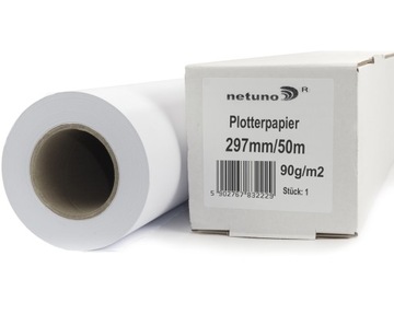 Papier do plotera w roli A4 297 x 50mb 90g