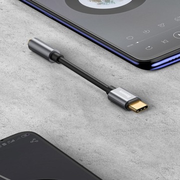 АДАПТЕР ДЛЯ НАУШНИКОВ BASEUS USB-C — разъем 3,5 мм, АУДИОКАБЕЛЬ AUx, ПРОВОД 9 см