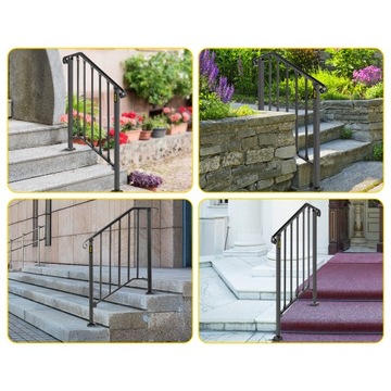 VEVOR Balustrada Schodowa 2-3 kroków Kute żelazo