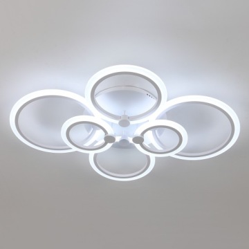 СОВРЕМЕННАЯ КОЛЬЦЕВАЯ ЛЮСТРА СВЕТОДИОДНАЯ ПОТОЛОЧНАЯ СВЕТИЛЬНИК 72ВТ 6000К ДЛЯ ГОСТИНОЙ