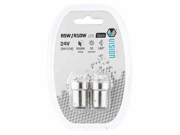 ŻARÓWKA VISION R5W / R10W LED 2 SZT.