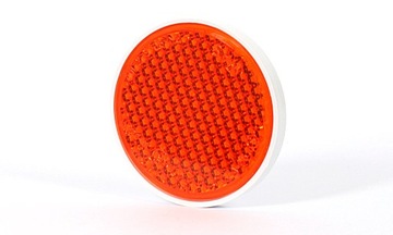 5x Odblask pomarańczowy okrągły 75mm WAŚ śruba M5