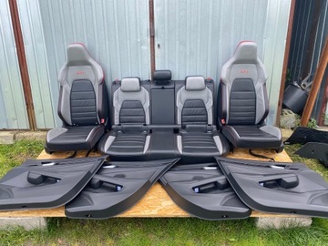 FOTELE KANAPA BOCZKI TUNEL GOLF 8 GTI CLUBSPORT SKÓRA ELEKTRYKA !!!