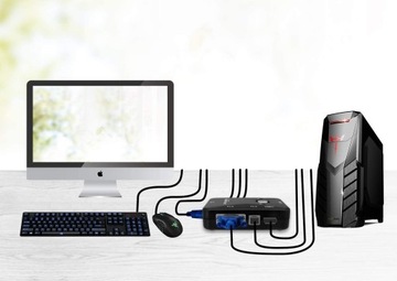 ПЕРЕКЛЮЧАТЕЛЬ VGA + USB VGA + USB-SW-2/1