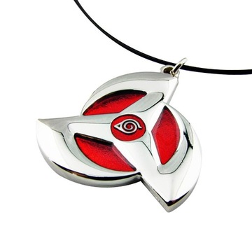 Anime Metal Syaringan Czerwony Naszyjnik Charms Wisiorek Cosplay
