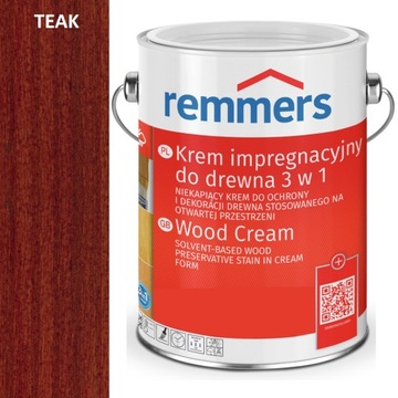 HOLZSCHUTZ KREM GRUNT LAZURA IMPREGNAT 5 L TEAK