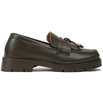 Damskie Mokasyny Skórzane Półbuty Z Ozdobą Loafersy Wygodne Buty 40