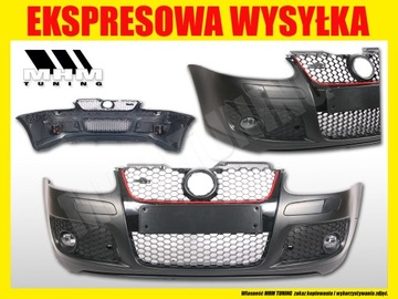 NÁRAZNÍK PŘEDNÍ KPL MŘÍŽKY MASKA HALOGEN TUNING GTI LOOK VW GOLF V 5 1K 2003-