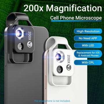 APEXEL MS002 200X Объектив для телефонного микроскопа