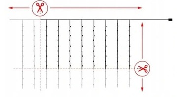 KURTYNA ŚWIETLNA CIEPŁY 300 LED USB 3x3M + PILOT