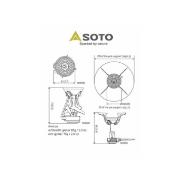 Туристическая плита Amicus в Igniter SOTO
