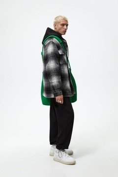 KURTKA Z KAPTUREM PŁASZCZ ZARA OCIEPLANY XL