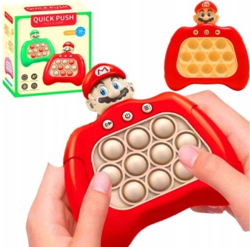 POP IT SUPER MARIO LUIGI КОНСОЛЬНАЯ АНТИСТРЕССОВАЯ ЭЛЕКТРОННАЯ ИГРА 30 УРОВНЕЙ