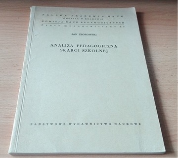 Analiza pedagogiczna skargi szkolnej Jan Zborowski