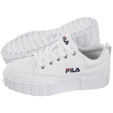 Buty Damskie Trampki Fila Sandblast FFW0062 Białe