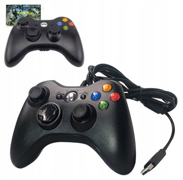 Gamepad PRZEWODOWY Pad Do Xbox 360 PC Wibracja Do Gier CZARNY