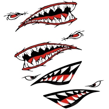 NAKLEJKI SAMOCHODOWE NA ŁODZIE SHARK SAMOCHÓD NA KAJAK