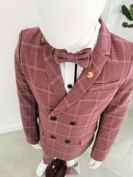 КОМПЛЕКТ ДЛЯ МАЛЬЧИКА, ЭЛЕГАНТНЫЙ торжественный комплект с клетчатым галстуком-бабочкой 140