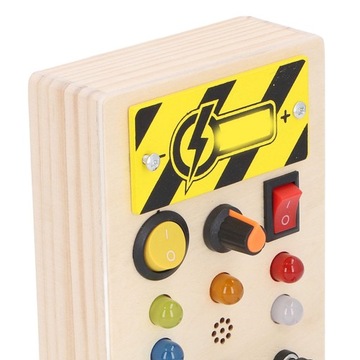 Детская деревянная светодиодная игрушка, образовательная имитация HR Key Lock