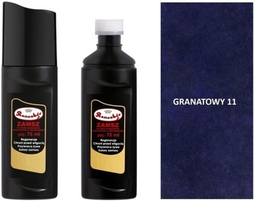 GRANATOWY RENOWATOR KOLORU SKÓRY ZAMSZU NUBUKU WELURU PŁYN RENOSKÓR + PASTA