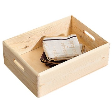 Pudełko drewniane organizer sosnowy 40x30cm Kesper