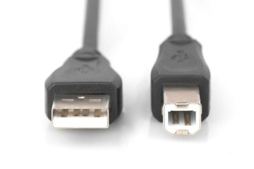 Соединительный кабель USB 2.0 Тип USB A/USB B, M/M черный 1,8 м AK-300102-018-S