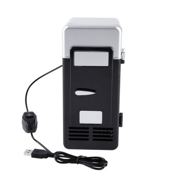 MAŁA LED LODÓWKA SAMOCHODOWA USB CZARNY