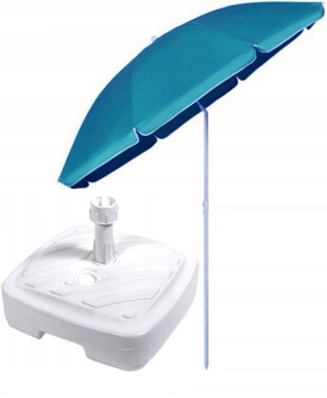 DUŻY PLAŻOWY PARASOL OGRODOWY 180 cm + PODSTAWA