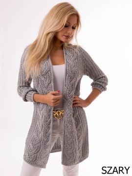 ТОЛСТОГО ПЛЕТЕНИЯ, ДЛИННЫЙ ДЖЕМПЕР, КАРДИГАН, КАРДИГАН