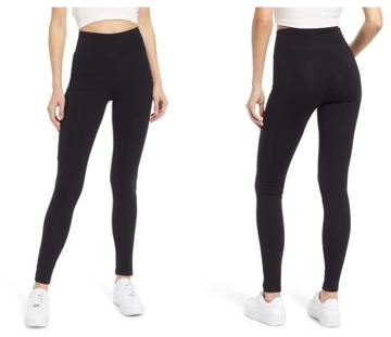 LEGGINSY SPORTOWE DAMSKIE NA SIŁOWNIĘ CZARNE LEGINSY BAMBUSOWE LEGINSY 6XL