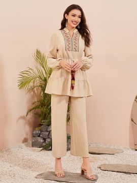 Komplet letni casual boho tunika + spodnie XL 42