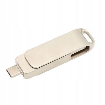 МЕТАЛЛИЧЕСКИЙ ФУНКЦИОНАЛЬНЫЙ НАКОПИТЕЛЬ DUAL DRIVE 256 ГБ USB-C ДЛЯ ТЕЛЕФОНА СЕРЕБРЯНЫЙ