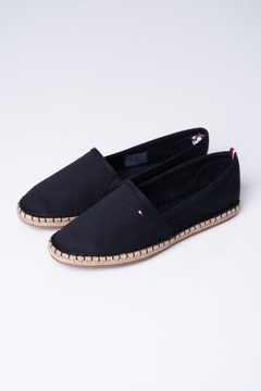 Espadryle czarne BASIC TOMMY FLAT ESPADRILLE TOMMY HILFIGER 41