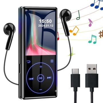 ODTWARZACZ MP3 2.4 CALA HIFI HD SŁUCHAWKAMI BLUETOOTH WYŚWIETLACZ PIOSENEK