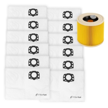 12-кратные мешки для пылесоса Karcher WD3 WD2 V12 V15 V-17 V19 SE4001 Plus Filter