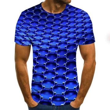 KOSZULKA MĘSKA EFEKT 3D ABSTRAKCJA GEOMETRIA 2XL