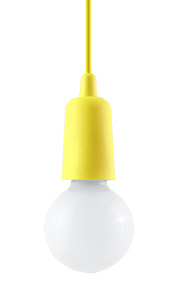 Lampa Wisząca ERICA 1 Żółta na Sufit Dziecięca E27