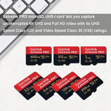 Карта Micro SD SANDISK Extreme PRO 128 ГБ A2 U3 V30 для телефона/планшета