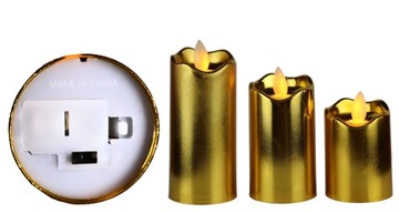 3x LED СВЕЧА С ДВИЖУЩИМСЯ ПЛАМЯМ СВЕЧНАЯ ВСТАВКА ЭКО ДЕКОРАЦИЯ