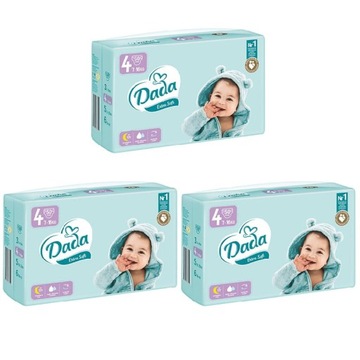 Pieluszki Dada Extra Soft rozmiar 4 7-16 kg 3x48 szt.