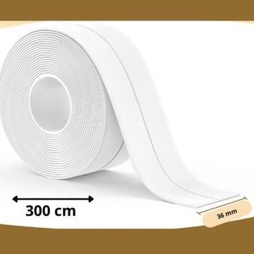 ВОДОНЕПРОНИЦАЕМАЯ УПЛОТНИТЕЛЬНАЯ ЛЕНТА ДЛЯ ДУШЕВОГО ПОДДОНА ВАННЫ 3 метра x 36 мм - ШИРОКАЯ